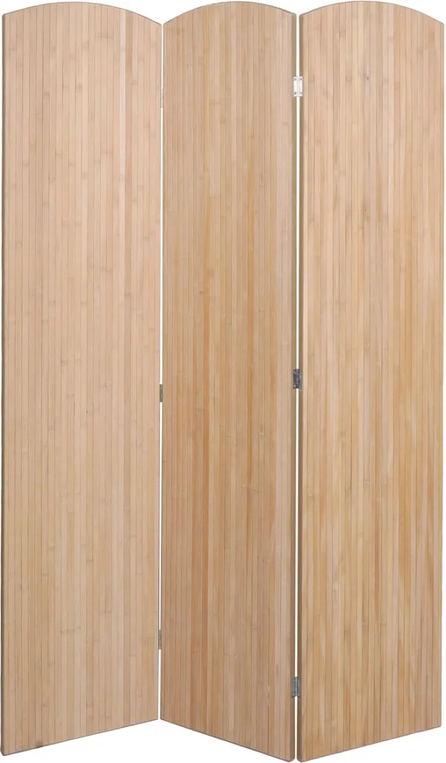 MCW Bamboe kamerscherm MCW-O30, ruimteverdeler, scheidingswand, zichtbescherming, opvouwbaar, 3 panelen, 170 x 120 cm bruin