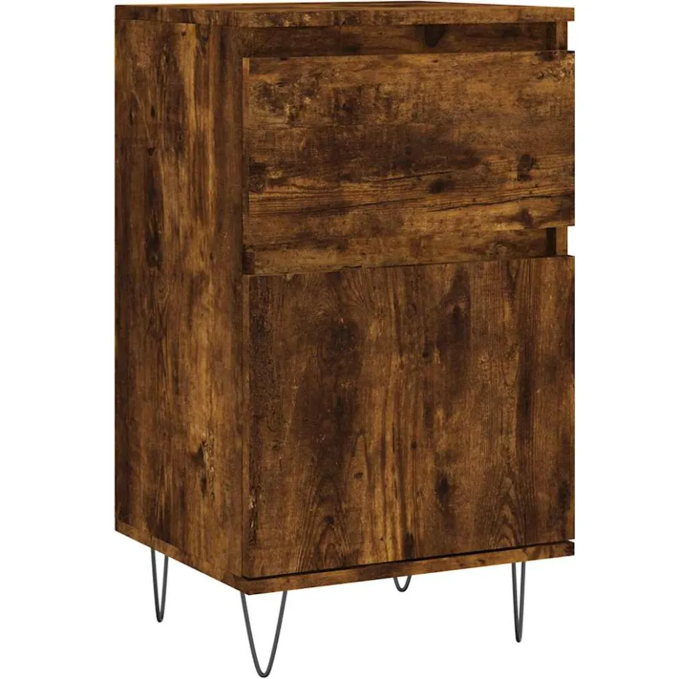 vidaXL Dressoir 40x35x70 cm bewerkt hout gerookt eikenkleurig, foto 3