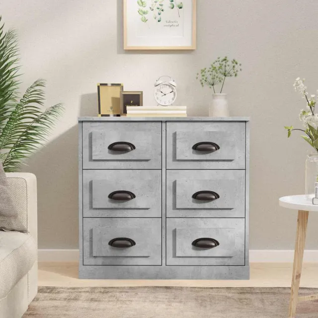 vidaXL Dressoir 70x35,5x67,5 cm bewerkt hout betongrijs grijs, foto 2
