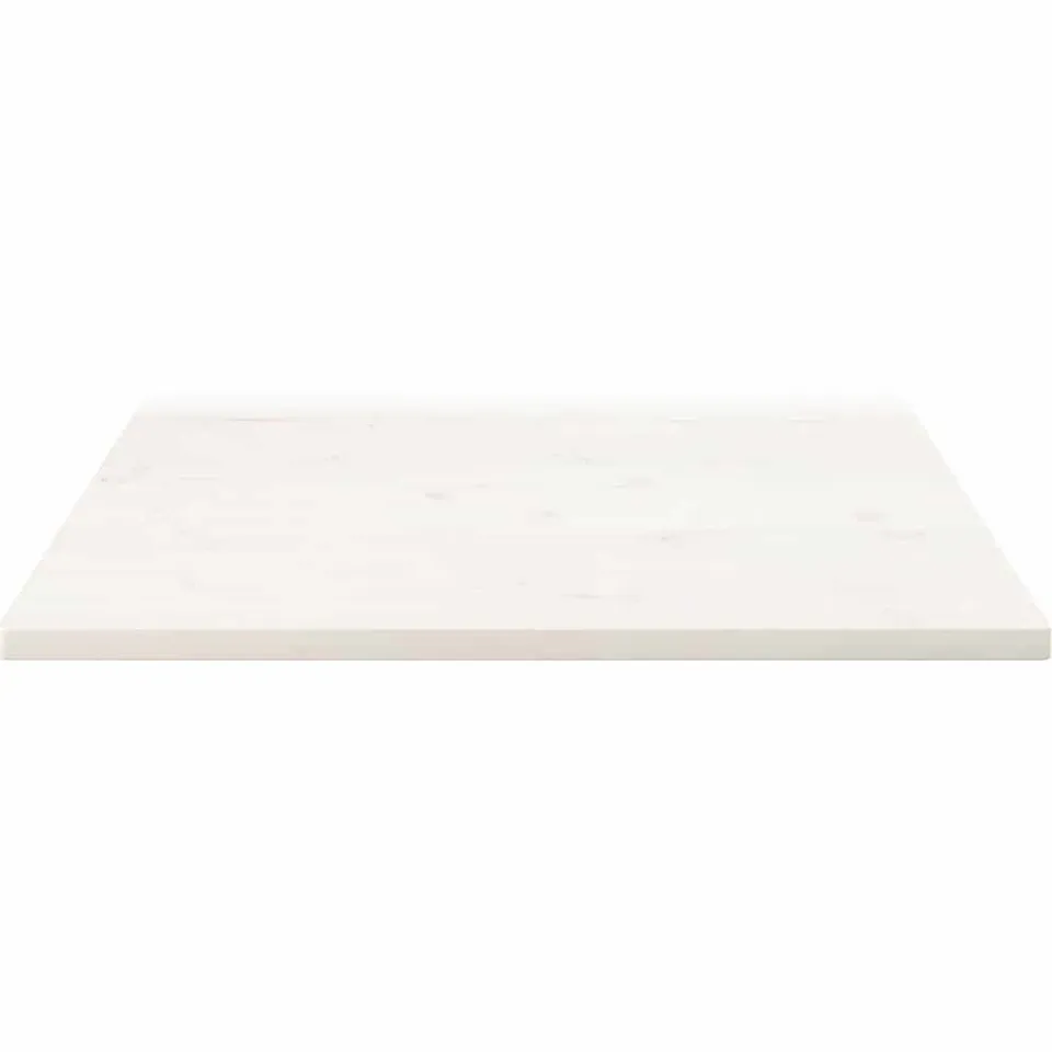 vidaXL Tafelblad vierkant 70x70x2,5 cm massief grenenhout wit, foto 2