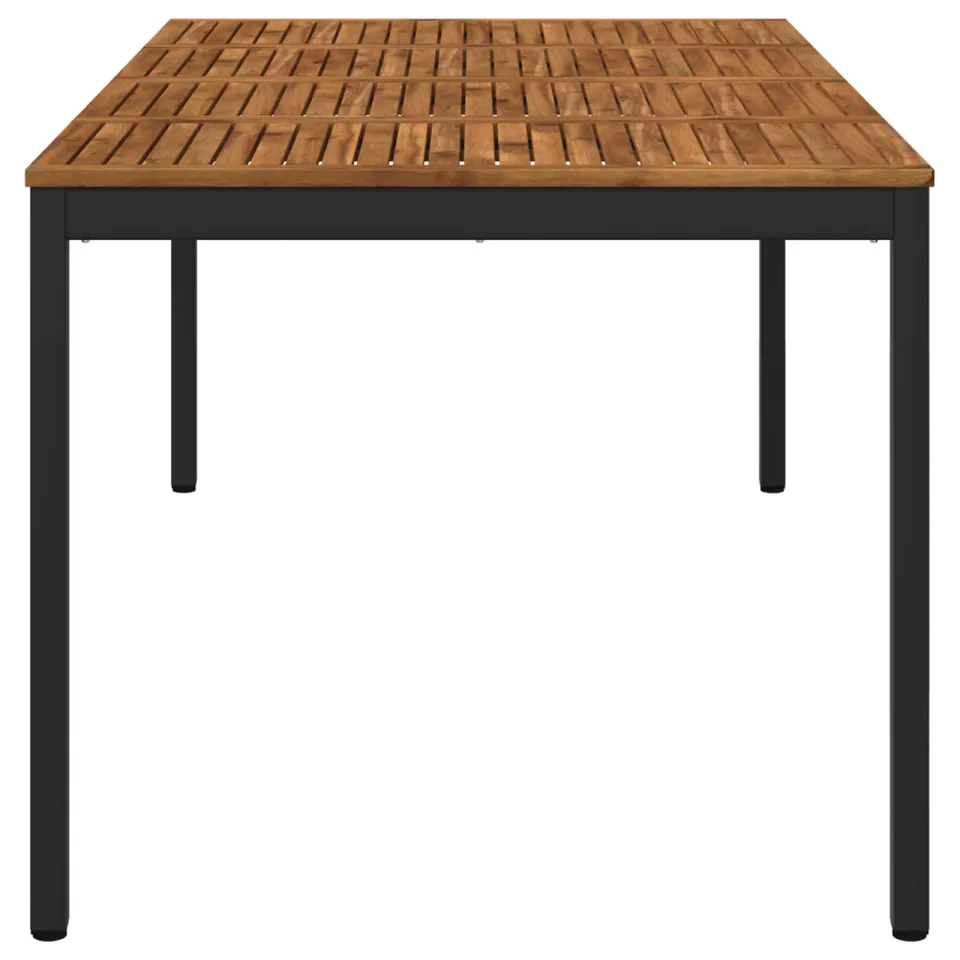 vidaXL Tuindiner tafel NAARDEN Naturel en Zwart 196 x 100,5 x 75 cm, foto 4