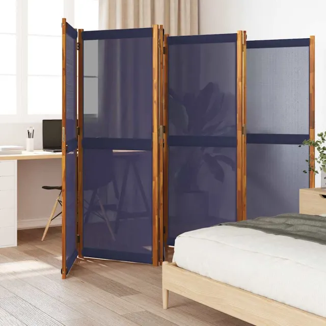 vidaXL Kamerscherm met 6 panelen 420x180 cm donkerblauw blauw, foto 2