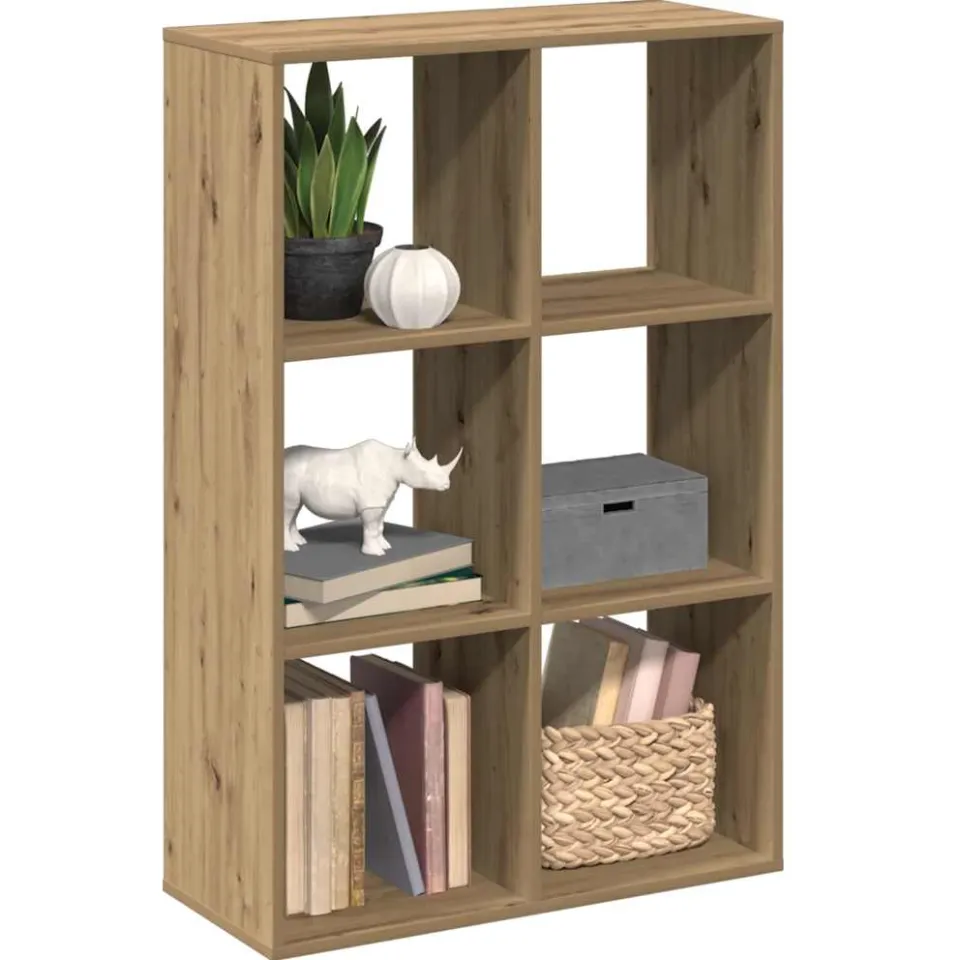 vidaXL Kamerscherm / boekenkast 69,5x29x103,5 cm hout artisanaal eiken Bruin