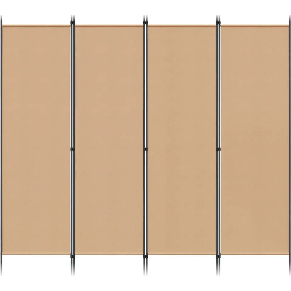 vidaXL 4-panelen roomdivider Beige 200 x 180 cm Stof, foto 3