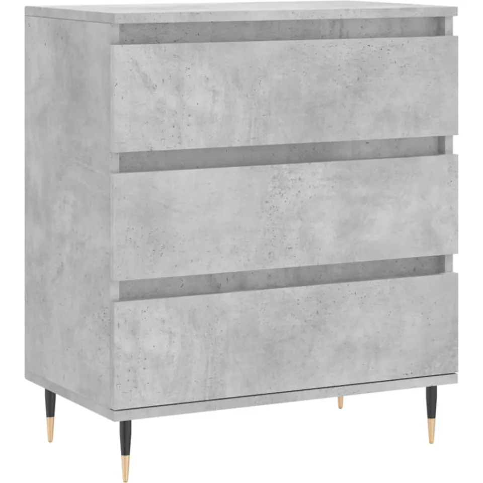 vidaXL Dressoir 60x35x70 cm bewerkt hout betongrijs grijs, foto 3