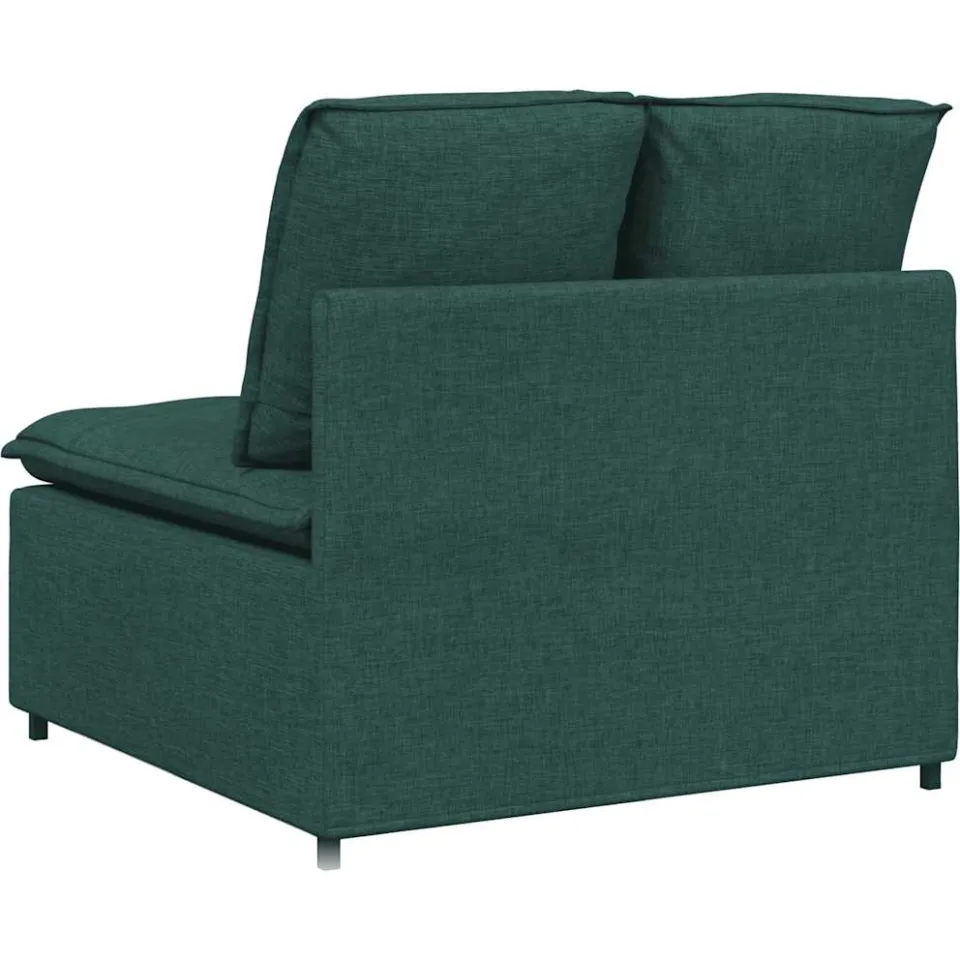 vidaXL Modulaire bank middenmodule met kussens 100 cm donkergroen groen, foto 4