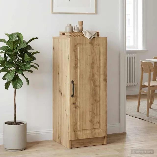 vidaXL Dressoir Artisanaal eiken 33 x 34,5 x 87 cm Bewerkt hout Bruin
