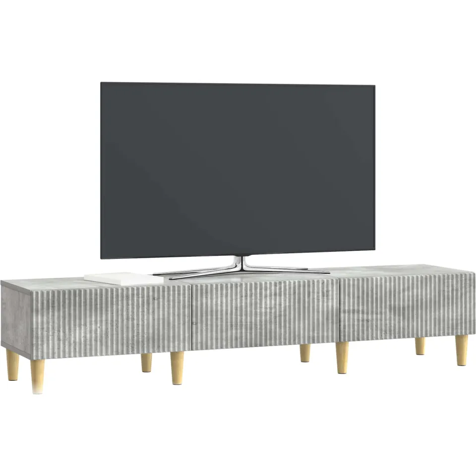 vidaXL TV-kast met lade Betongrijs 147 x 34,5 x 30 cm Bewerkt hout