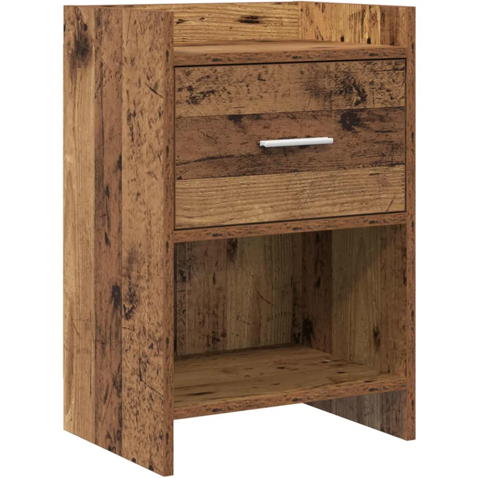 vidaXL Nachtkastjes Oud hout 40 x 30 x 60 cm Bewerkt hout bruin, foto 3