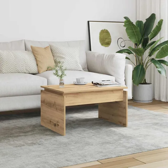 vidaXL Salontafel 68x50x38 cm bewerkt hout artisanaal eikenkleur, foto 2