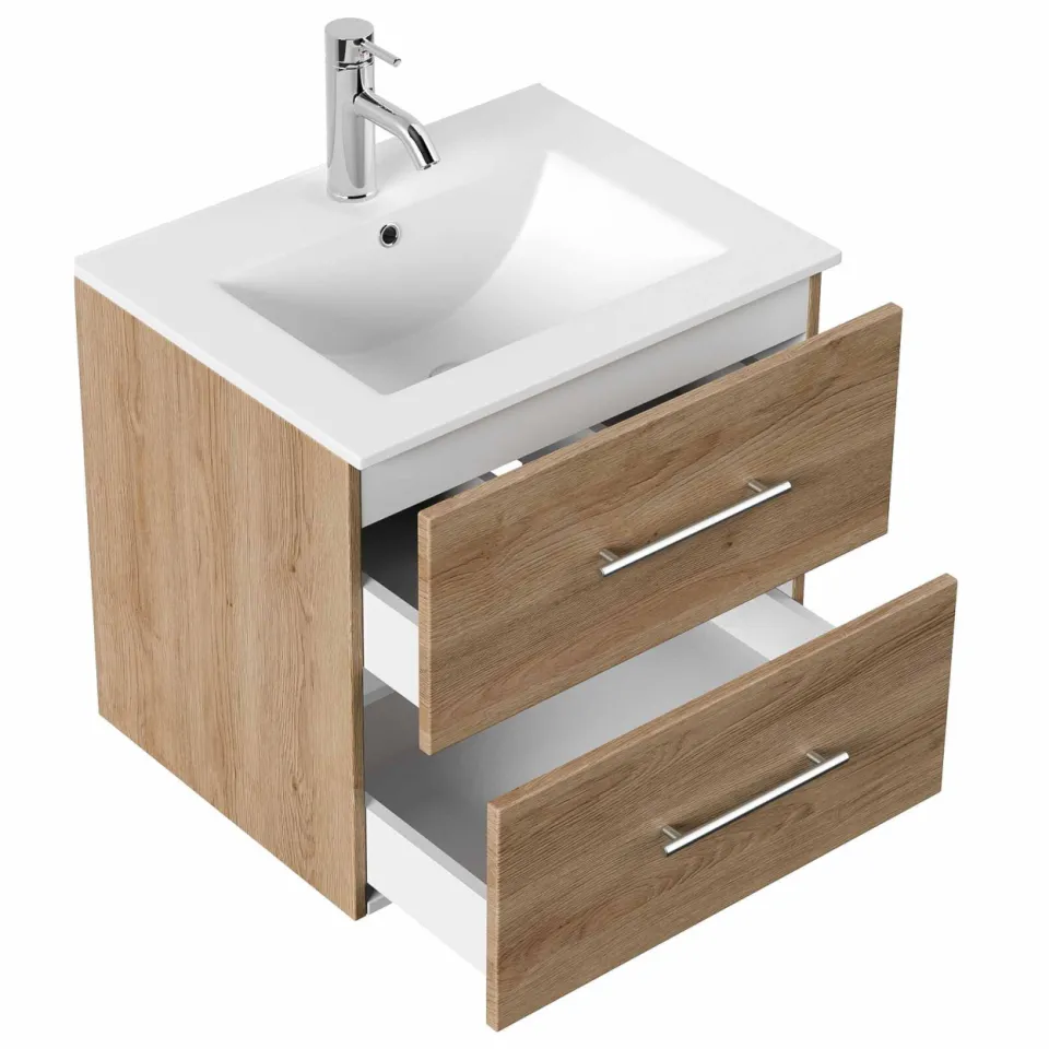 Wastafelkast Odin Eiken 60 cm, foto 4