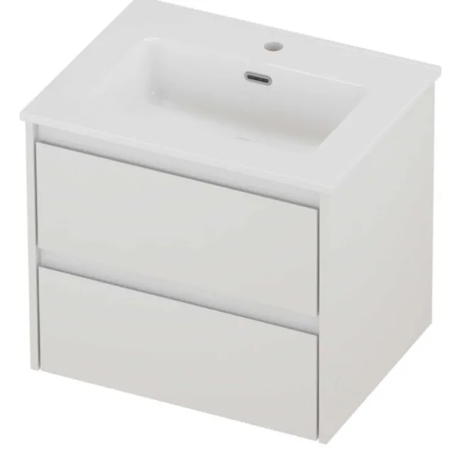 Proline Tribute Badmeubelset Porselein Elegant 1 Gat 60x46x54 cm Glans Wit Glans Wit