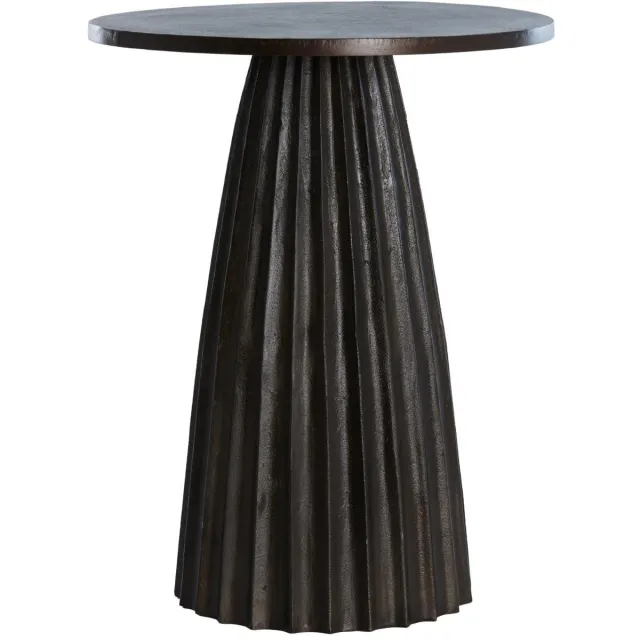 Light & Living Bijzettafel Veglia - Donkerbruin - Ø40cm - Modern