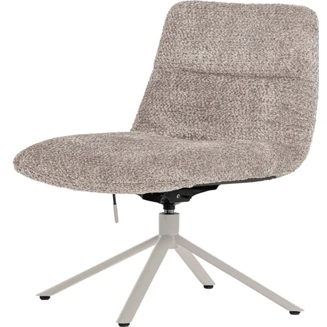 WOOOD Soren Draaifauteuil Verstelbaar - Wollig - Grijs - 82x73x62 grey