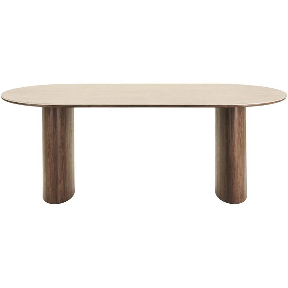 Artichok Dana houten eettafel met keramiek blad donkerbruin - 210 x 100 cm bruin, foto 4