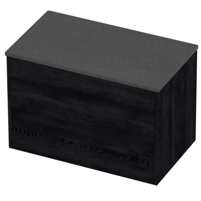 Proline Deck Badmeubelset Hardsteen Voor Grepen Symmetrisch Kader 80x46x54 cm Blue Stone Black Oak