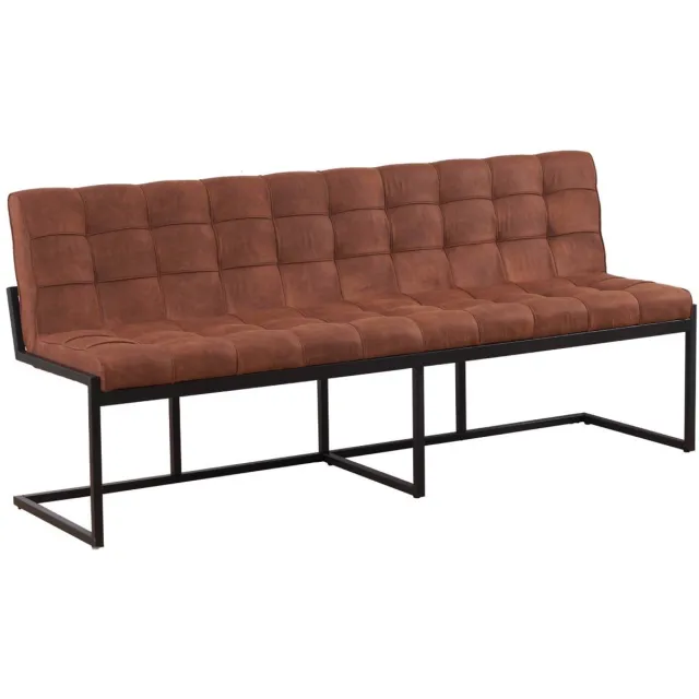 Lizzely Garden & Living Eetkamerbank 200cm Vito cognac microvezel eetbank