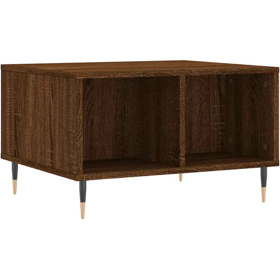 vidaXL Salontafel 60x50x36,5 cm bewerkt hout bruin eikenkleur, foto 3
