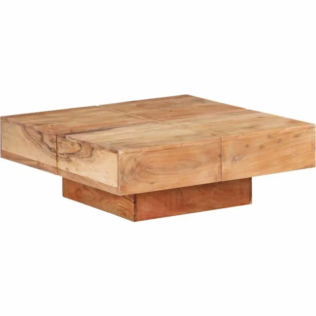 vidaXL Salontafel 80x80x28 cm massief acaciahout Bruin