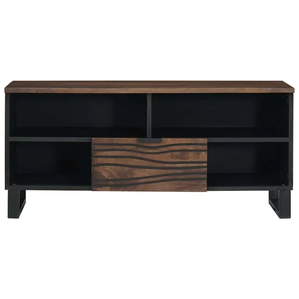 vidaXL TV Eenheden 105 x 33 x 46 cm Walnotenhout Bewerkt hout bruin, foto 3