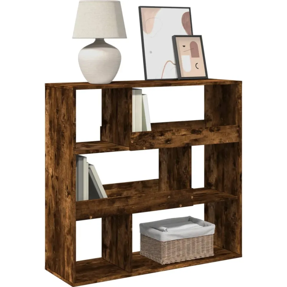 vidaXL Boekenkast / kamerscherm 100x33x94,5 cm gerookt eikenkleurig Bruin