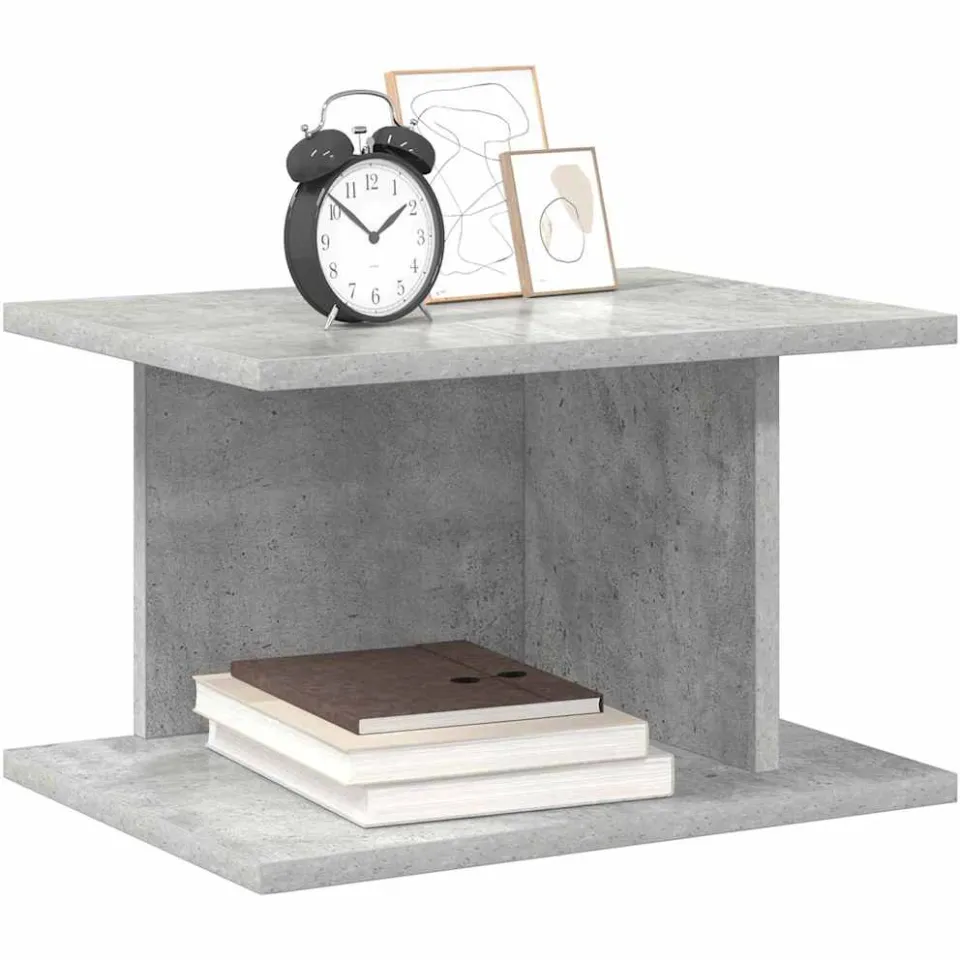 vidaXL Nachtkastje 2 st Beton Grijs 40 x 30 x 25 cm Bewerkt hout, foto 2