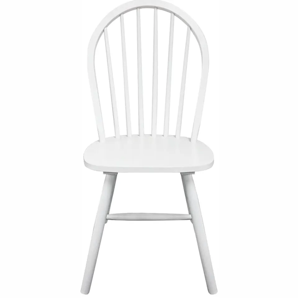 vidaXL Eetkamerstoelen 4 st massief rubberwood wit