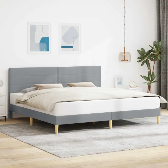 vidaXL Bedframe Lichtgrijs 180 x 200 cm Stof