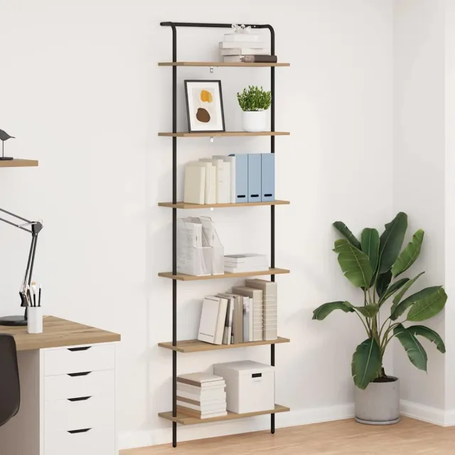vidaXL Boekenkast 6-laags 60 x 24 x 203 cm Bewerkt hout Artisan Eiken, foto 2