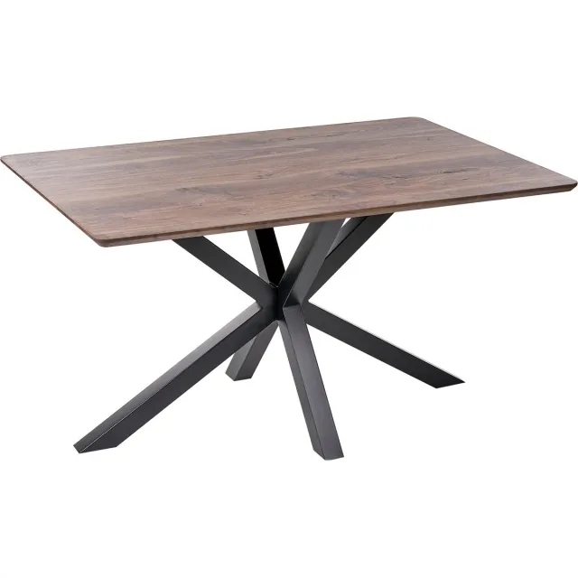 Beliani SPECTRA - Eettafel - Donkere houtkleur - 90 x 140 cm - MDF Bruin
