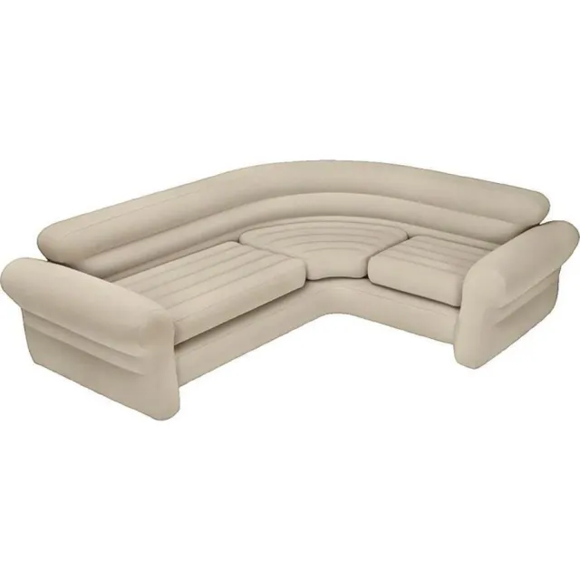 Intex Hoekbanken Intex Canapé d'angle 68575NP Beige gonflable 4 places