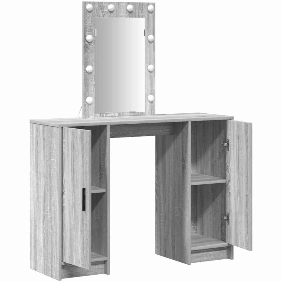 vidaXL Plafondtafel Grijs 102 x 33 x 135 cm Bewerkt hout, foto 3