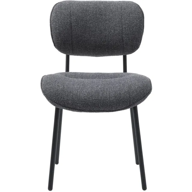 Giga Living Eetkamerstoel Zonder Armleuning - Donkergrijs Stof - Buffalo - Giga Living - Set van 2