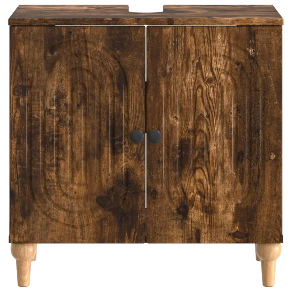 vidaXL Badkamer wastafelkast ALKMAAR Gerookt eiken 59,5 x 31,5 x 59 cm, foto 4