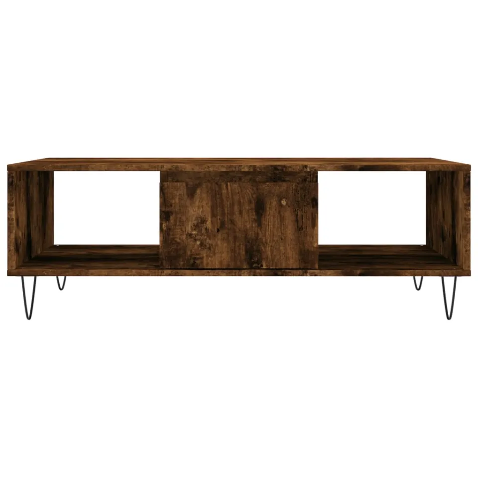 vidaXL Salontafel 104x60x35 cm bewerkt hout gerookt eikenkleurig