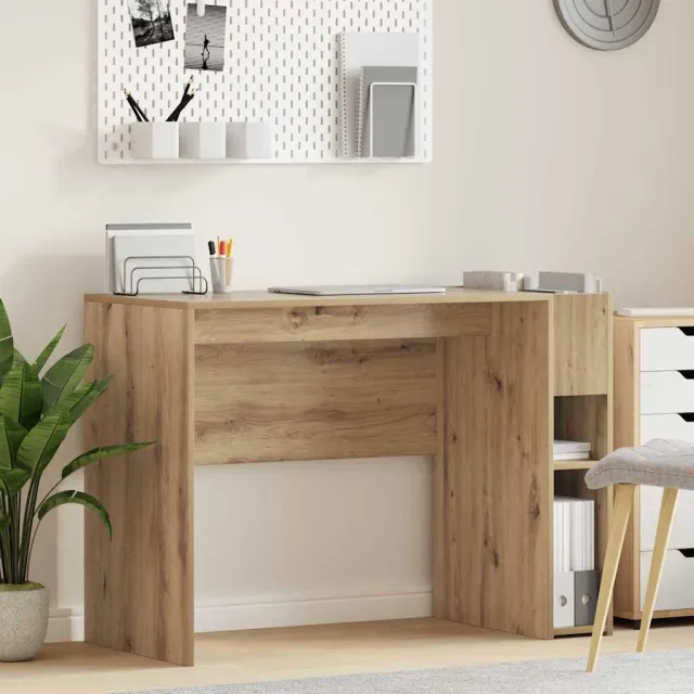 vidaXL Bureau Artisan Eiken Bewerkt hout 109 x 50 x 78 cm, foto 2