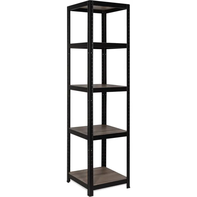 Avasco Opbergrek Vierkant Zwart - smalle stellingkast - 176x45x45cm