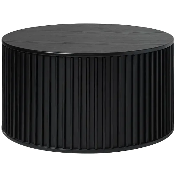 Olivine Redmer houten salontafel zwart eiken - Ø85 cm