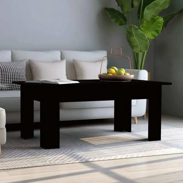 vidaXL Salontafel 100x60x42 cm bewerkt hout zwart, foto 2