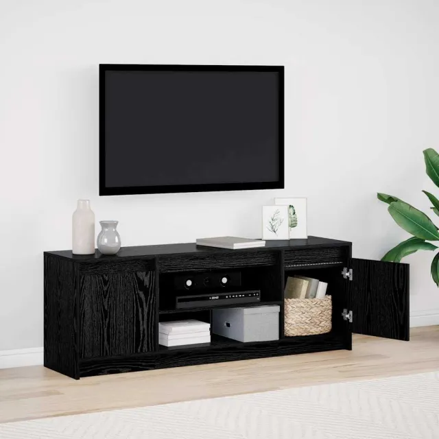 vidaXL TV Eenheden 139,5 x 34 x 50 cm Zwart Bewerkt hout, foto 2