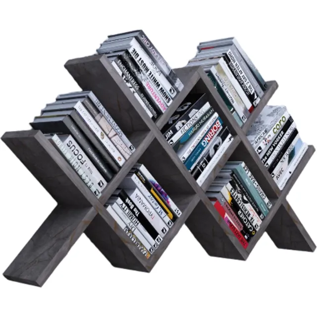 Moka Park Boekenkast - Boekenplank -Hoekplank voor Wand - Houten Plank - Keuken Plank - Kantoor Plank - Wandplank - Grijs