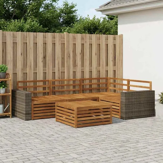 vidaXL Buiten bankenset 5 st 4-zits Naturel Massief Acaciahout