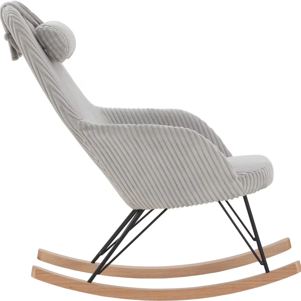 Artistiq Living Jesús rib schommelstoel grijs, foto 4