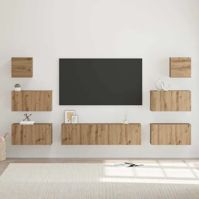 vidaXL Tv-meubelset 8 st 60 x 30 x 30 cm Artisan Eiken, foto 2