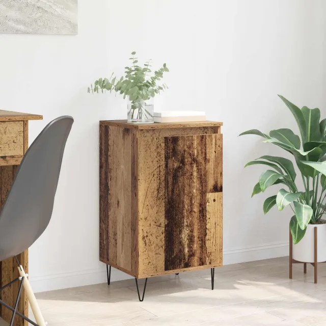 vidaXL Dressoir Oudhout 40 x 35 x 70 cm Bewerkt hout Bruin