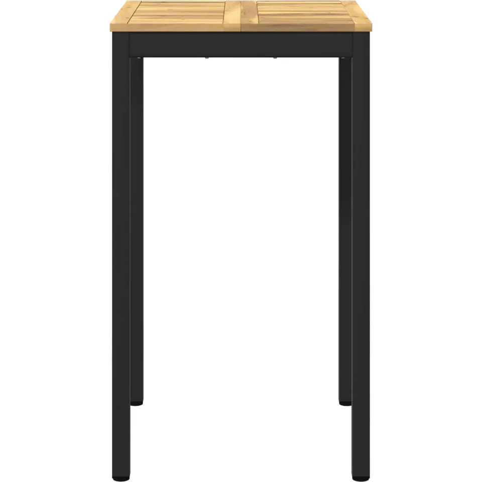 vidaXL Tuinbar Tafel NAARDEN Whitewash en zwart 60 x 60,5 x 105 cm Bruin