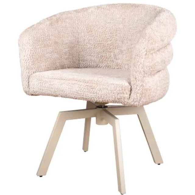 Moods Collection Eetkamerstoel Imola poot Mars draaibaar Beige - be lovely beige 170