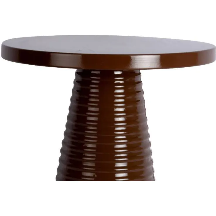 Leitmotiv Catania Ribbed bijzettafel chocoladebruin, foto 3