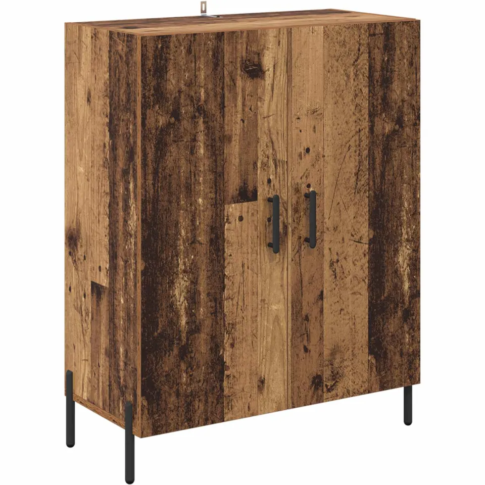 vidaXL Dressoir Oudhout 69,5 x 34 x 90 cm Bewerkt hout bruin, foto 3