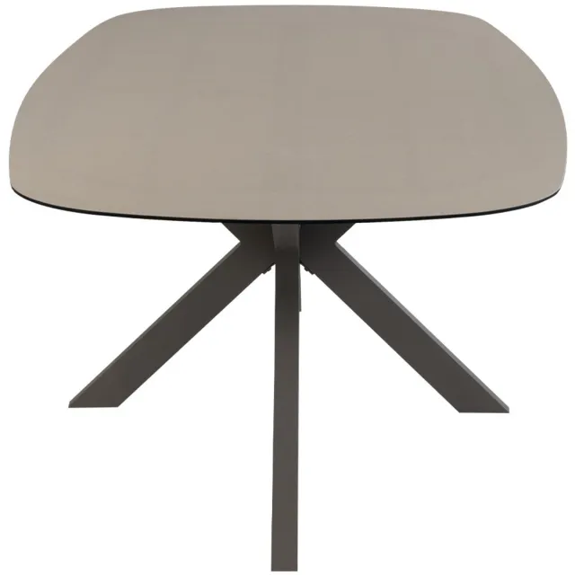 Normin Deens ovale tuintafel Malaga 240 cm | 6 personen | Cerra Vetro/Camel | Keramiek & aluminium Camel, Cerra Vetro